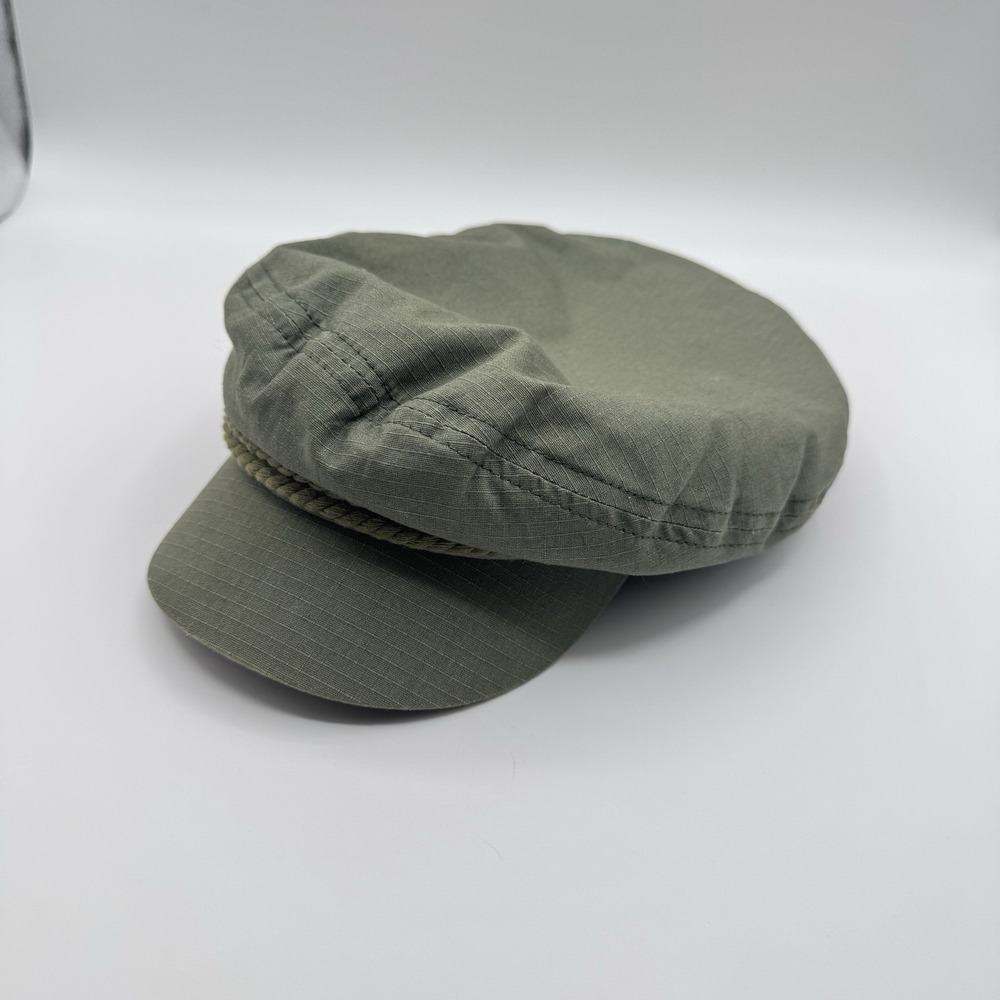 Brixton Fiddler Cap Hat Green Rope Fisherman Sailor Newsboy L 7 1/2 (60cm)